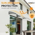 thumbnail image 4 of XYTREW Window Awning Door Canopy Exterior, 40" x 80" Awnings for Doors Polycarbonate Cover Patio Door Awning Rain Snow Sunlight Protection Hollow Sheet, 4 of 15