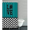 thumbnail image 1 of ABPHQTO I Love Volleyball Chevron Sawtooth Baño Cortina de Ducha 120x180 cm, 1 of 4