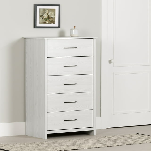 South Shore Fernley 5-Drawer Chest for Adult, in White Pine