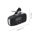 thumbnail image 2 of Creatine Solar Emergency Weather Radio Dynamo Hand Crank Self Powered AM FM WB 3 LED Flashlight 2000mAh USB Smart Phone Charger Power Alarm, 2 of 4
