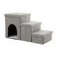 thumbnail image 2 of Escalera para perros con caja de almacenamiento, escalera plegable de 3 escalones para mascotas, práctica cama para gatos trepadores, sofá para coche., 2 of 9