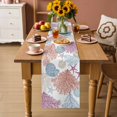 thumbnail image 2 of Red Blue Coastal Table Runner 72 Inches, Coral Conch Starfish Nautical Ocean Bed Runner Dresser Scarves Tabletop for Indoor Outdoor Parties/Ceremony/Banquet, 14" x 72", 2 of 9