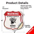 thumbnail image 2 of Warning This Property is Protected by Boerboel (2 Pack) 4 inch X 4 inch Shield Shaped Heavy Duty 3.2 mil Vinyl Decals Weather Resistant Made in the USA, 2 of 5