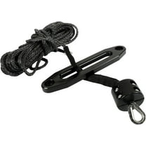 OTTULUR 1/4In x 50Ft 8500Lbs Black Synthetic Winch Line Synthetic Winch Rope Replacement for ATV UTV SUV