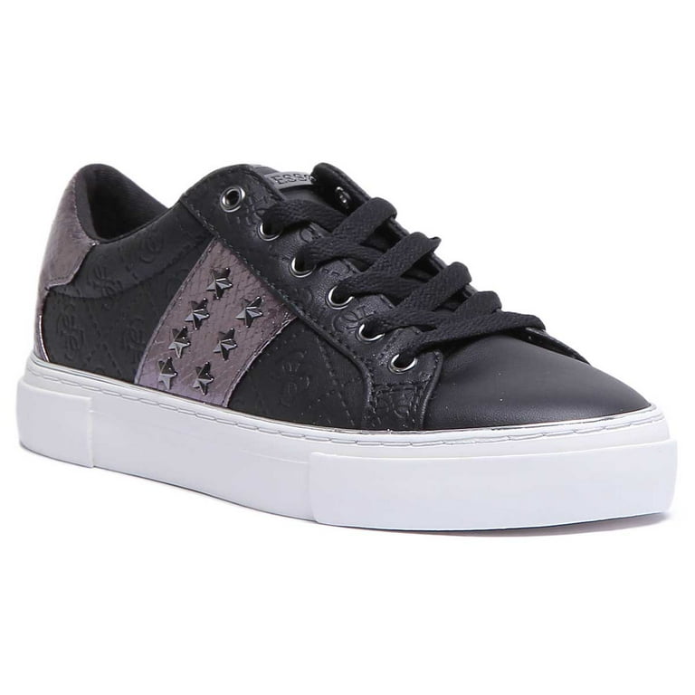 Guess Gamer 3 Women s Low Top Lace Up Synthetic Trainers In Black