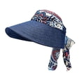thumbnail image 2 of Harpily Womens Visor Hat Bow Decor Empty Top with Curved Structured Brim and Ponytail Hole Sun Protection Hat Daily Wear, 2 of 4