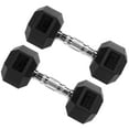 thumbnail image 3 of Signature Fitness Hex Dumbbells Strength Workout Equipment Set, 100 lbs, 3 of 6