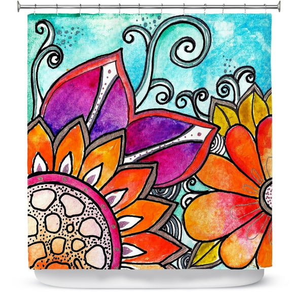 Shower Curtains 70" x 73" from DiaNoche Designs by Robin Mead - Jubilant B