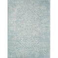thumbnail image 2 of 7' Spa Blue Machine Woven Distressed Medallion Indoor Runner Rug, 2 of 3