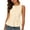 Beige, variant on Womens Button Up Shirt Sleeveless Ruffled Dressy Casual Blouses Trendy Summer Trendy Crop Tops with Pleats (S, Red)