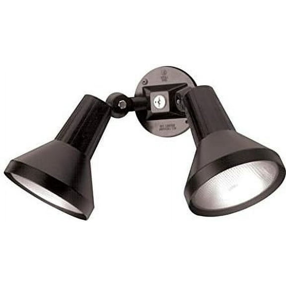 Ciata 15" Outdoor Security Flood Light 2 Head with Heavy Duty Cast Aluminum Body 150W PAR38 Weather Proof Black Finish