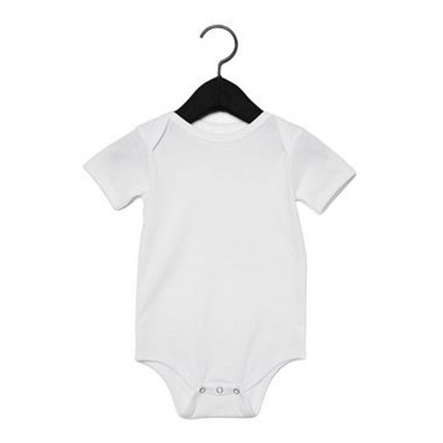 Bella Canvas Cache-Couche en Jersey pour Bébé, 6-12, Blanc