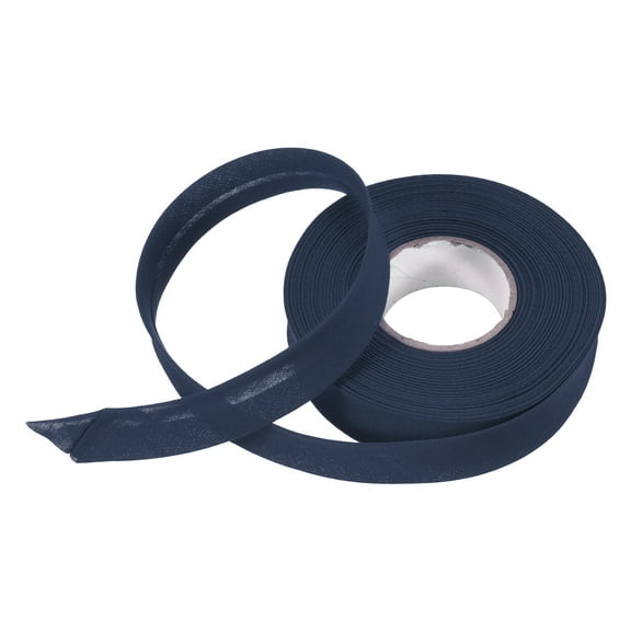 Uxcell 3/4 Inch Single Fold Bias Tape Polyester Continuous Bulk Bias Tape for Sewing, Seaming Quilting Hemming Binding Crafts (Navy Blue 10 Yards)