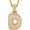 Letter D, variant on Pendant Mens Hip Hop Jewelry Platinum/18K Gold Plated Lab Diamond Letter Necklaces Custom Number Chain Intials Name Necklaces