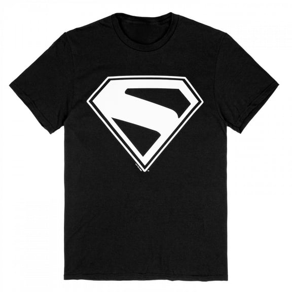 Superman James Gunn Black and White Logo T-Shirt-Small