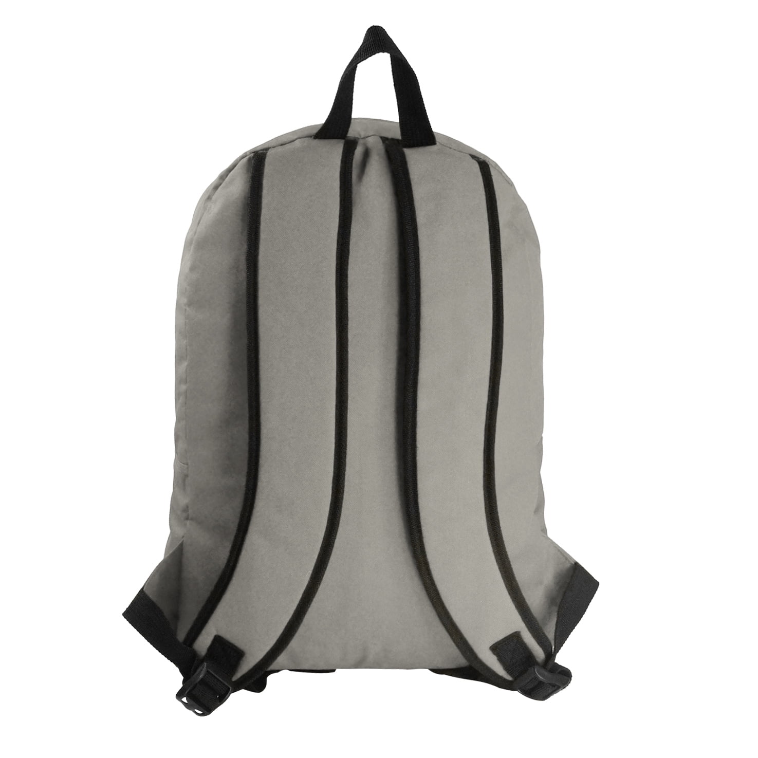 K-Cliffs Unisex Classic Simple 18" School Backpack  Grey, Teen-Adult