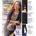 thumbnail image 2 of Catherines Women's Plus Size Petite Shadowstripe Burnout Cardigan, 2 of 6
