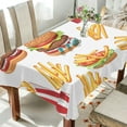 thumbnail image 4 of Ryvnso French Fries and Hamburger Rectangle Table Cloth Tablecover Dinning Tablecloth 54"x54", 4 of 8