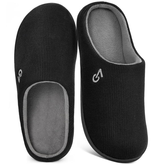Pantuflas VeraCosy para Hombre con Espuma de Memoria para Interior y Exterior Negro