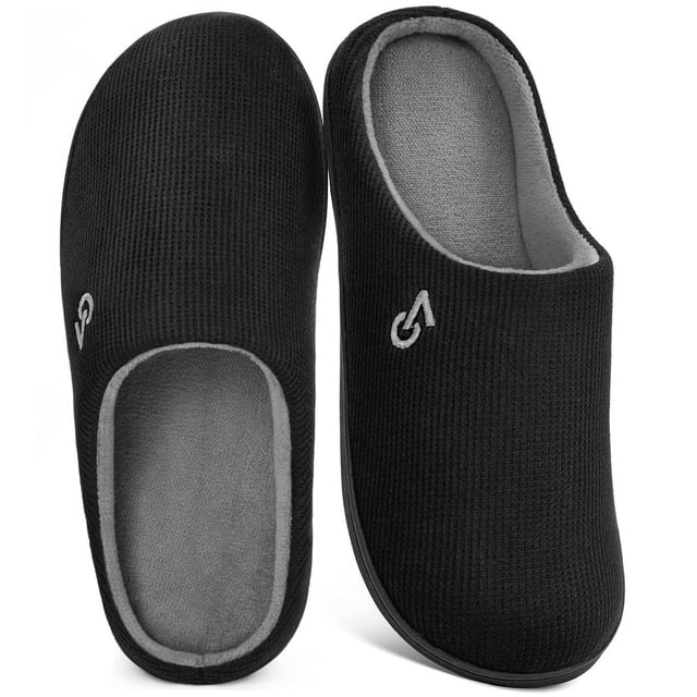 Pantuflas VeraCosy para Hombre con Espuma de Memoria para Interior y Exterior Negro
