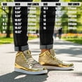 thumbnail image 4 of Glitter Shoes for Men Women Fashion High Top Casual Sequin Sparkly Bling Shiny Sneakers Gold, 4 of 4