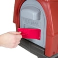 thumbnail image 2 of Mailbox Simplay3 Rustic Red Barn de plástico con soporte para poste, 2 of 4
