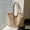 Khaki2, variant on Horivan Corduroy Tote Bag for Women Large Capacity Zippered Pocket Durable Shoulder Bag Casual Commuter Storage Bag Stylish Everyday Carry All