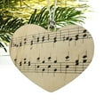 thumbnail image 2 of Sheet Music Musical Notes Score Musician Heart Love Wood Christmas Tree Holiday Ornament, 2 of 3