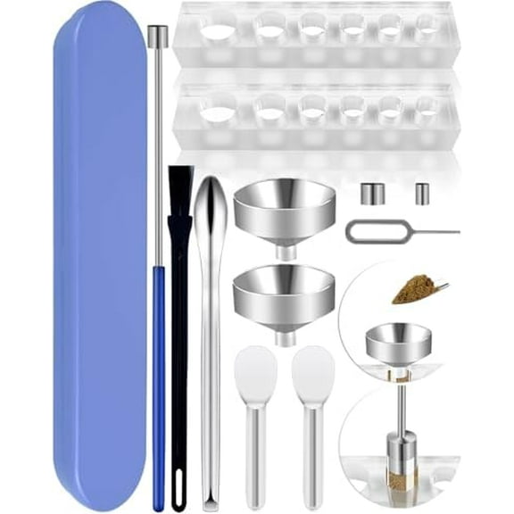 Filling Tool Kit - Home & Lab Supplies with Micro Funnels & Lab Scoops - Complete Set with Instruction for Material Filling #000 00 0 1 2 3$$Other