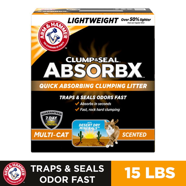 Arm & Hammer Clump & Seal AbsorbX Clumping Cat Litter, MultiCat Scented