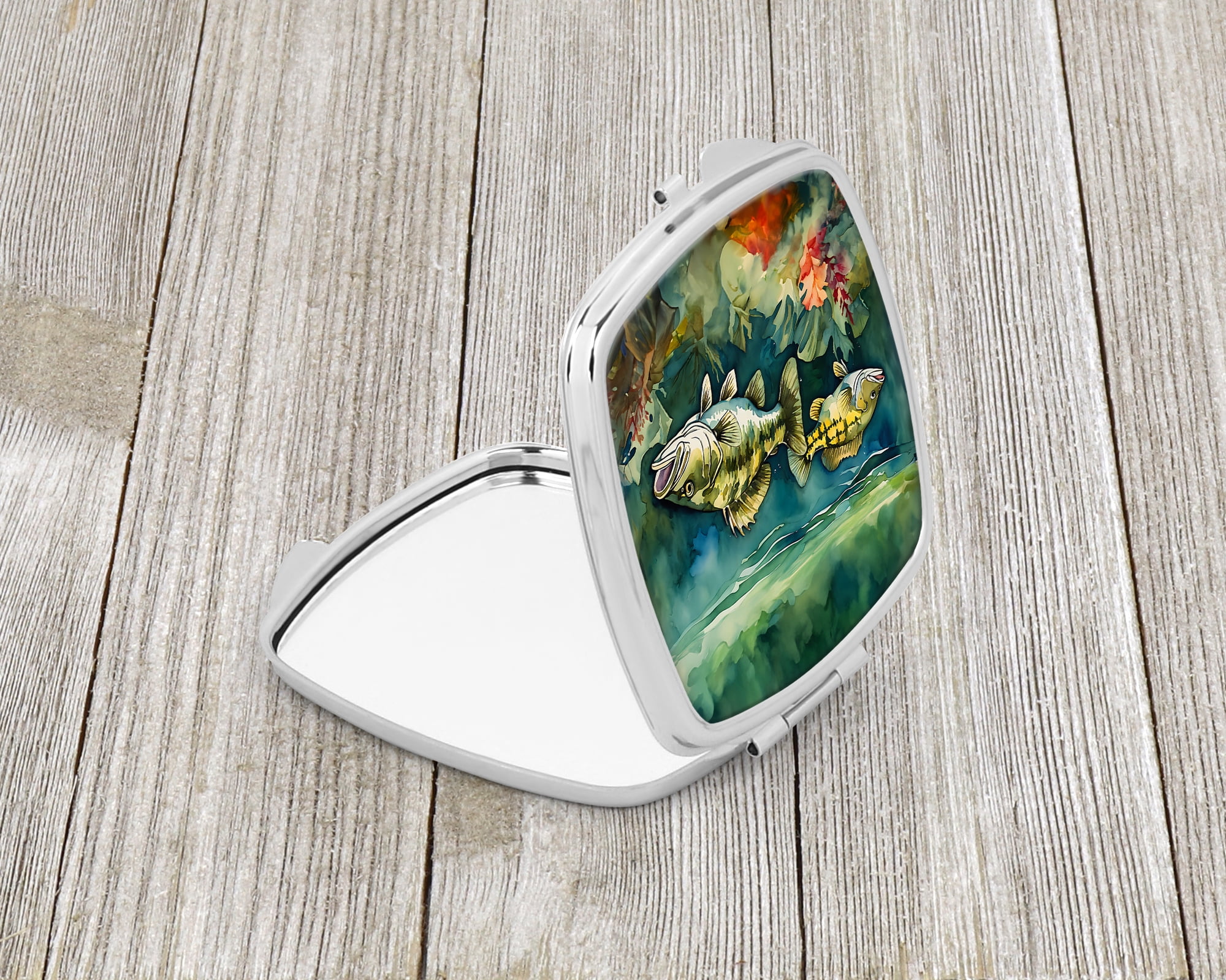 Smallmouth Bass Compact Mirror 2.75 in x 3 in