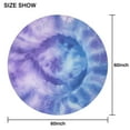 thumbnail image 6 of Purple Blue Tie Dye Pattern Round Tablecloth 60"x60",Wrinkle Wipeable Table Cloth for Kitchen Dining Room Picnic Patio Party, 6 of 6