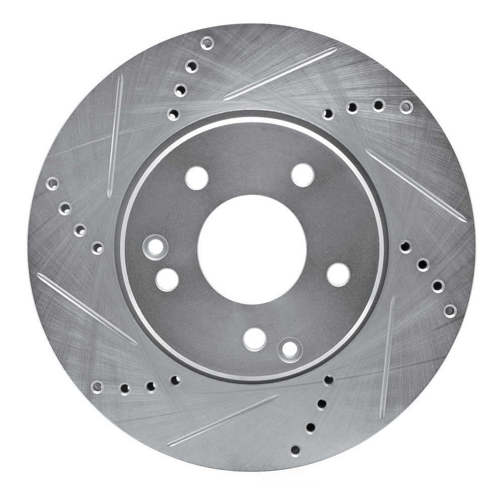 Dynamic Friction Company 631-63047L DFC Brake Rotor - Drilled And Slotted - Silver