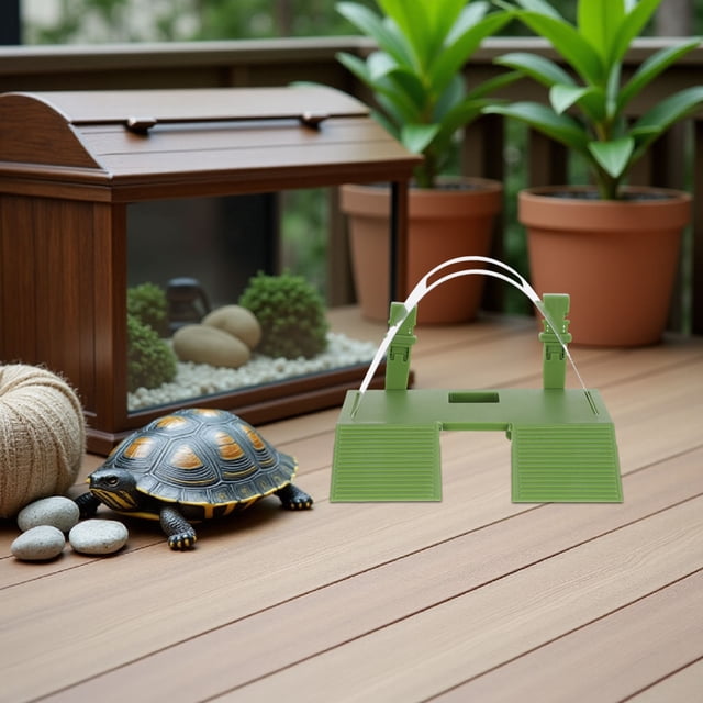 unbranded Descanso Para Reptiles Con Plataforma Para Sol Y Fuerte Gancho De