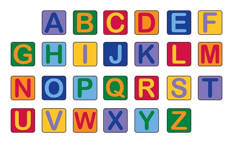 Alphabet Seating Squares in 26 Squares in Multicolor - Walmart.com