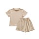 thumbnail image 1 of Odeerbi 1-10 Años Niños Niñas Conjuntos de Verano Camiseta de Manga Corta de Algodón Pantalones Cortos Conjunto de Dos Piezas Suave, 1 of 4