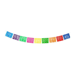 JOHOUSE 2Pack Mexican Party Banner, 18 Feet Plastic Fiesta Banner