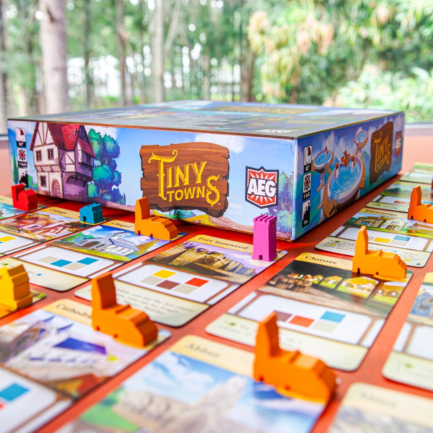 AEG Tiny Towns -  Strategy Town Building Board Game, Ages 14+, 1-6 Players, 45 Min