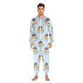 thumbnail image 3 of FORMRS Onesies Pajama for Adults Unisex Hoodie Winter Jumpsuit One Piece Sleepwear, Sizes S-2XL, Blueberry Pancake Pattern, 3 of 7
