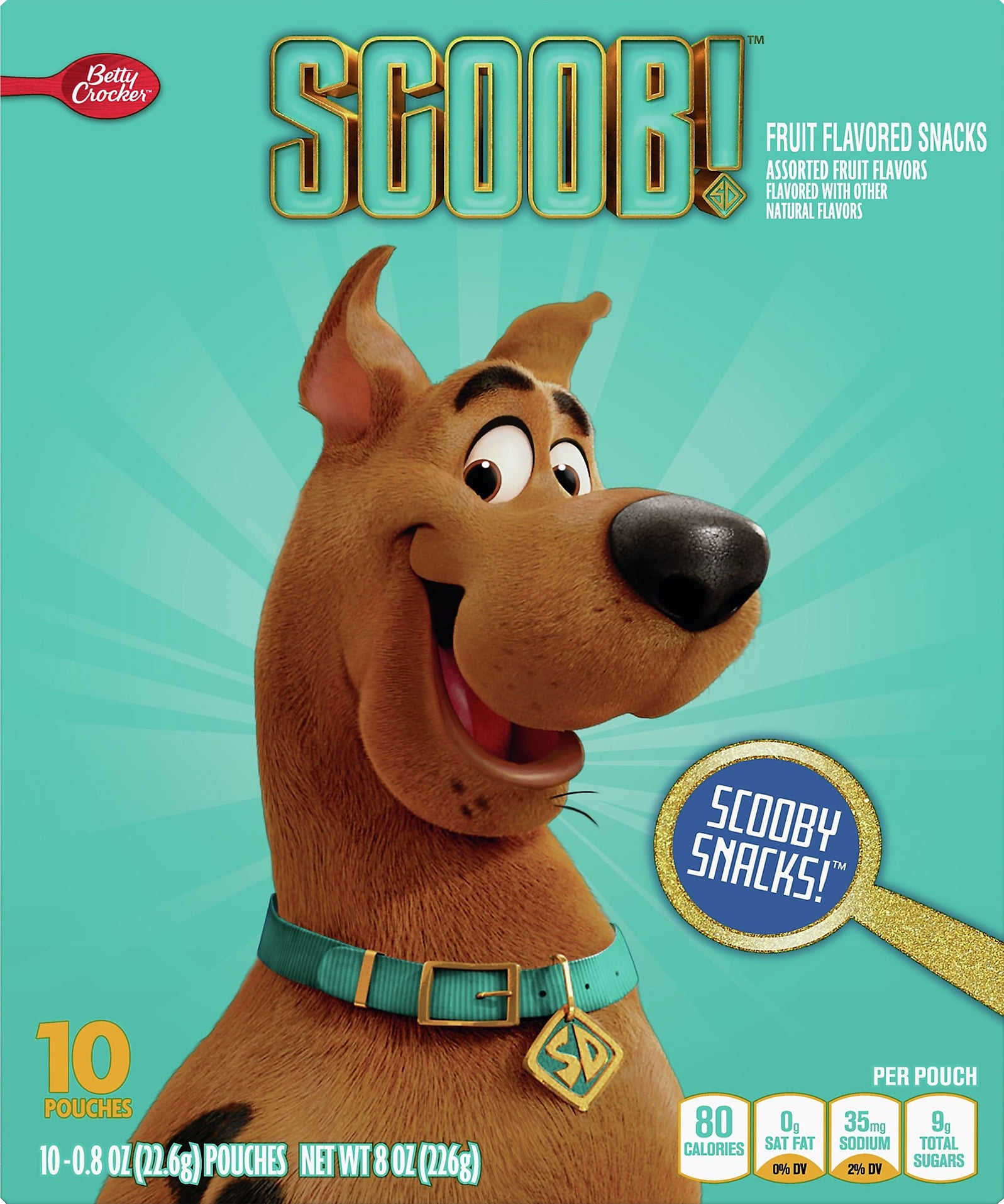 Scooby Doo Fruit Flavored Snacks, Gummy Treat Pouches, 8 oz, 10 ct