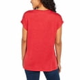 thumbnail image 3 of Orvis Womens V-Neck Tunic Top,Burnt Clay,Small, 3 of 3