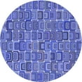 thumbnail image 1 of Ahgly Company Machine Washable Indoor Round Transitional Sky Blue Area Rugs, 6' Round, 1 of 7