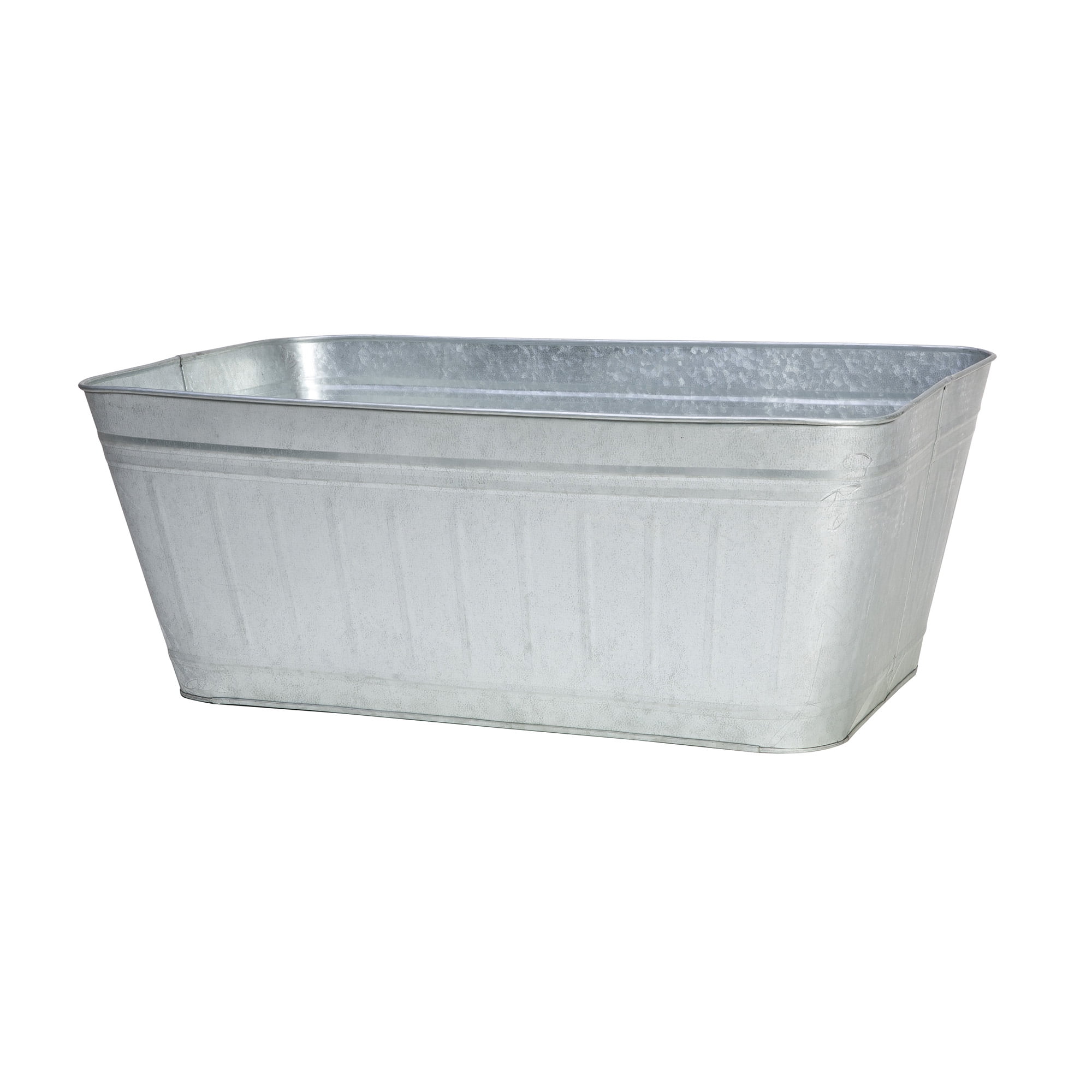 Expert Gardener Galvanized Metal Garden Raised Tub Planter, Large