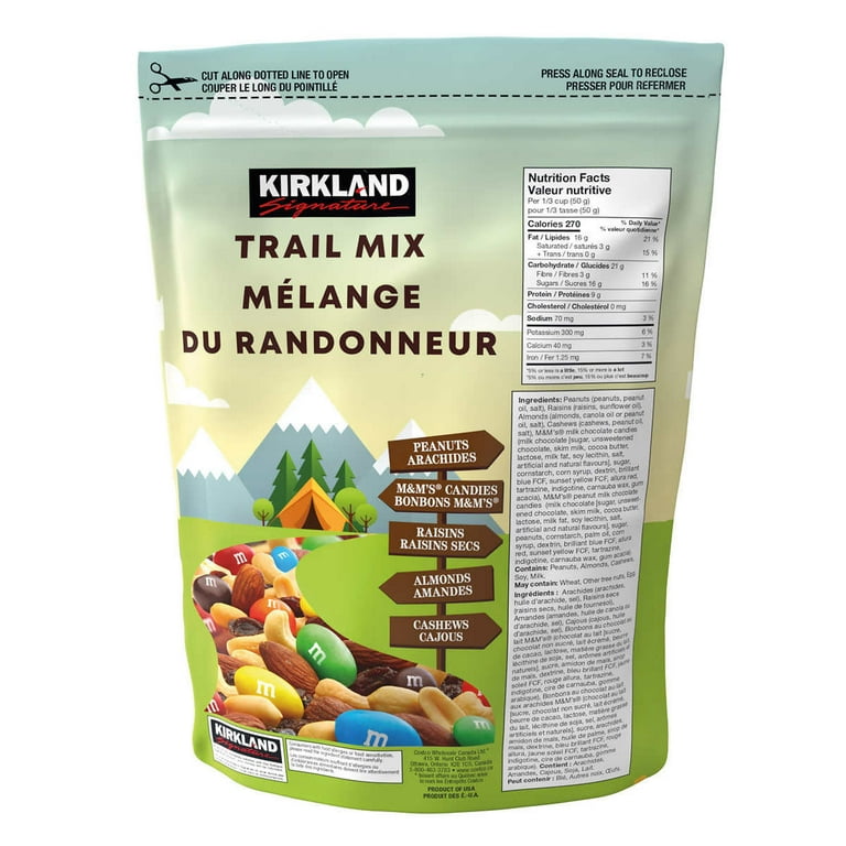 Kirkland Trail Mix Nutrition