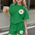 thumbnail image 2 of akafmk Summer Teen Girls 2 Piece Outfit Sets Short Sleeve T-Shirt Printed Shorts Matching Sets 3-15 Years, 2 of 7