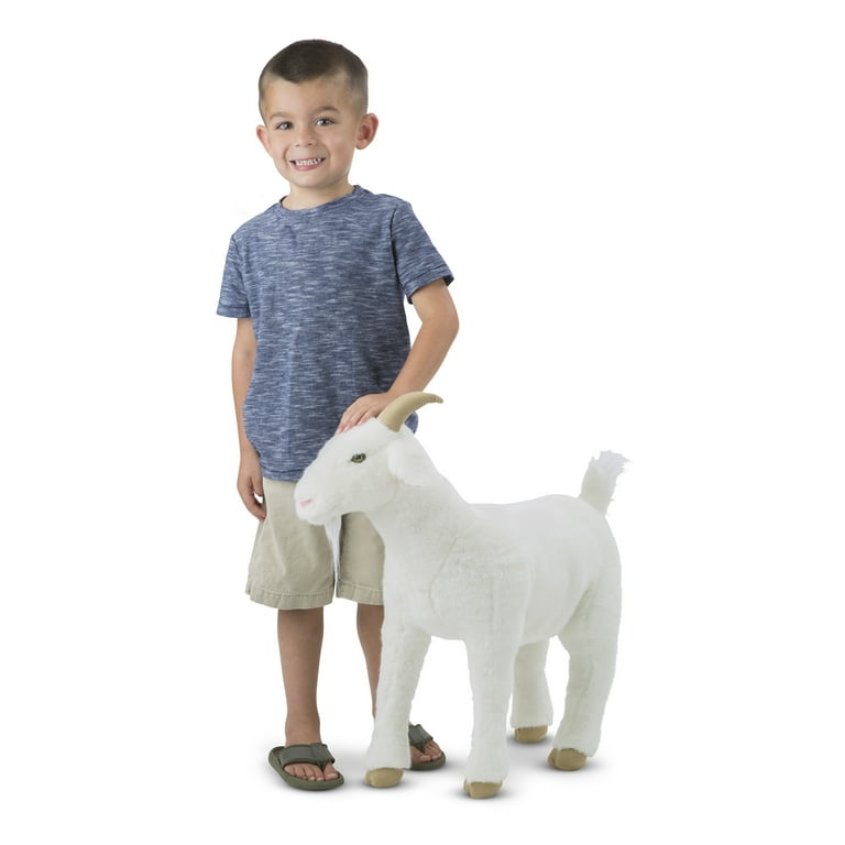 Melissa Doug Giant Goat Lifelike Stuffed Animal 22.5 inches tall