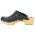 thumbnail image 2 of BJORK Maja Open Back Wood Leather Clogs (Black Croco - EU36), 2 of 9