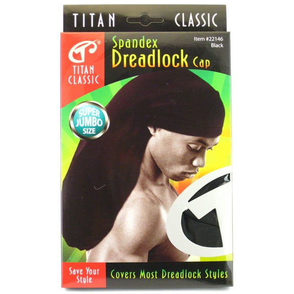 Titan Classic Unisex Adult Spandex Cap Hat, Black, Super Jumbo, 1 Count