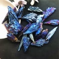 thumbnail image 4 of Piedra cruda de turmalina negra natural, muestra de mineral de turmalina, adornos de plumas de turmalina de color galvanizado, enseñanza científica popular para niños, 4 of 5