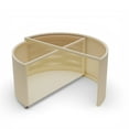 thumbnail image 2 of Glory Patio Round Coffee Dining Table with Storage and Tempered Glass Top, Gold, 2 of 6